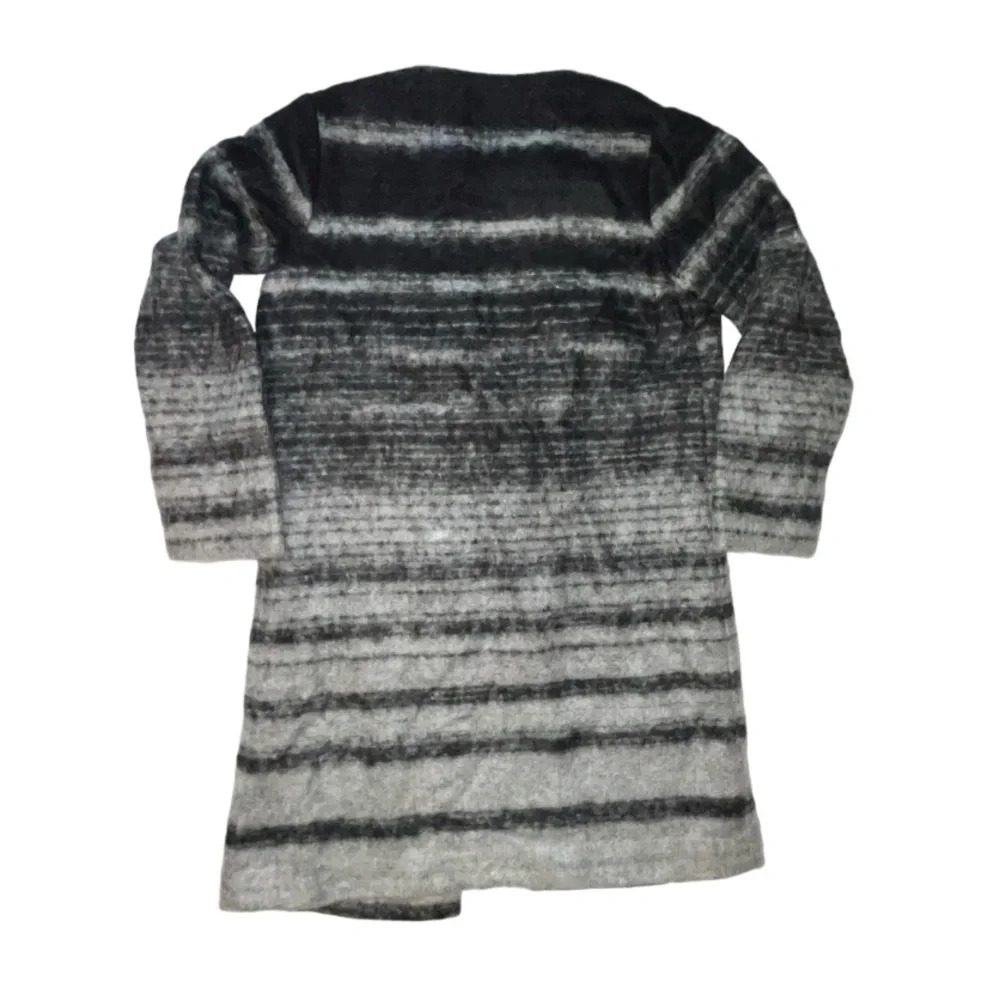 Pendleton Striped Long Open Front Jacket Slit Poc… - image 2